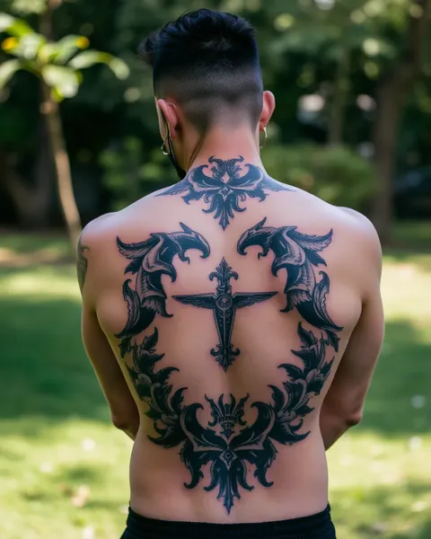 Ideas de tatuajes para la parte superior de la espalda masculina