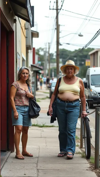 Identificar a mujeres ancianas con pechos colgantes