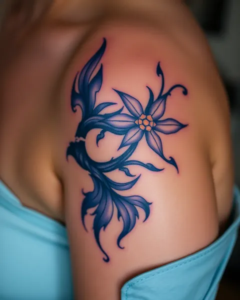 Idéas de tatuaje de tinta azul para expresar la creatividad