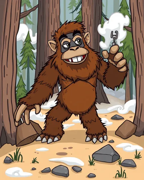 Ilustraciones de Bigfoot para el entretenimiento infantil