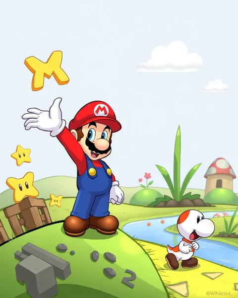 Ilustraciones de Cartones de Mario para Uso en Fondos de Pantalla