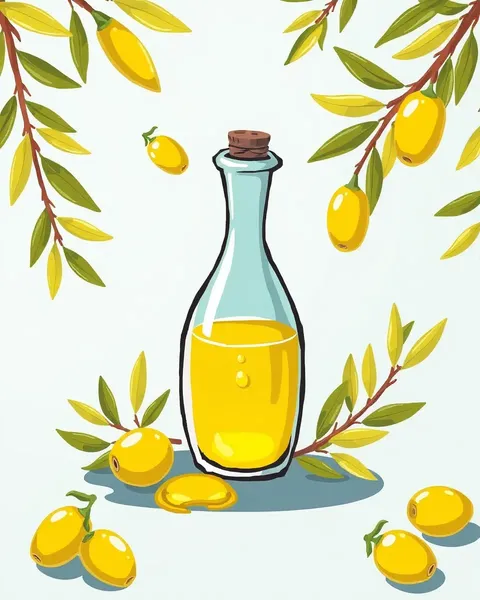 Ilustraciones de aceite de oliva de cartoon recopiladas