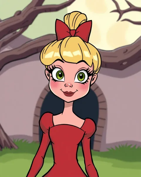 Ilustraciones de caricatura de Cindy Lou Who