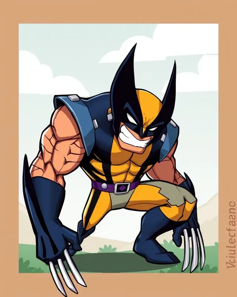 Ilustración de Personaje de Wolverine de Cartón