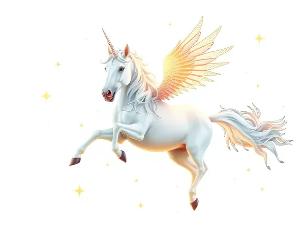 Ilustración de Unicornio Volador PNG Transparente Necesaria