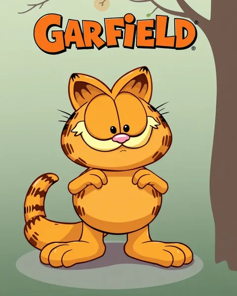 Ilustración de ejemplo de personaje de Garfield en caricatura