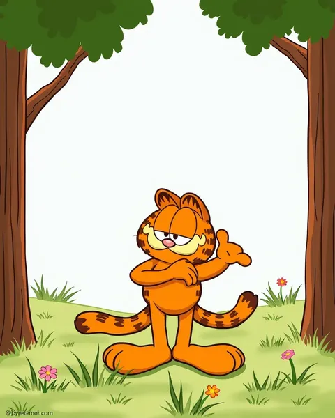 Ilustración de personaje de Garfield de cartoon: ejemplo de imagen de personaje