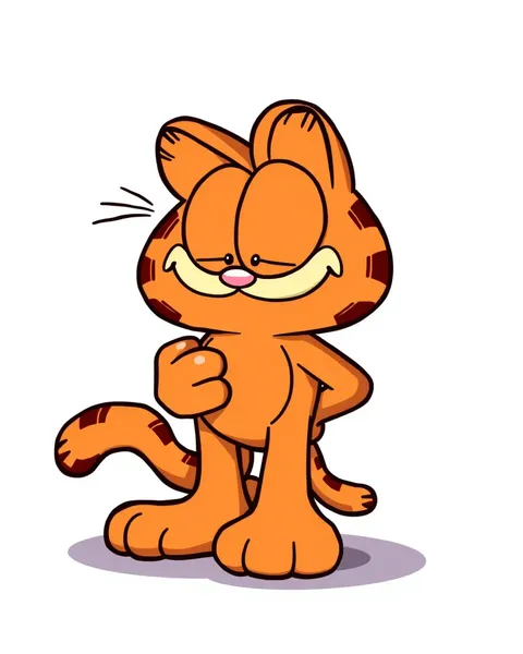 Ilustración del personaje de Garfield de dibujos animados