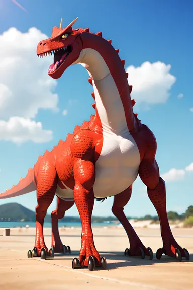 Imagen 3D animada de dinosaurio para diversión