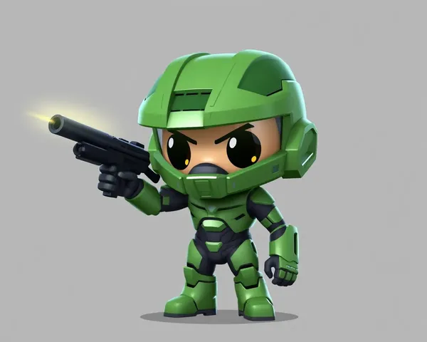 Imagen 3D de Cartoon Halo descargable en PNG