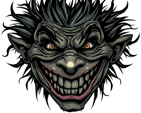 Imagen PNG de Cara de Troll Asustadora para Moods