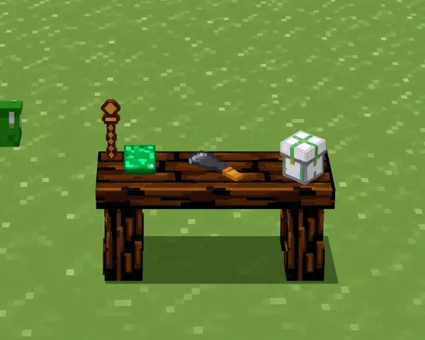 Imagen PNG de banco de crafting de Minecraft para mesa de crafting del juego