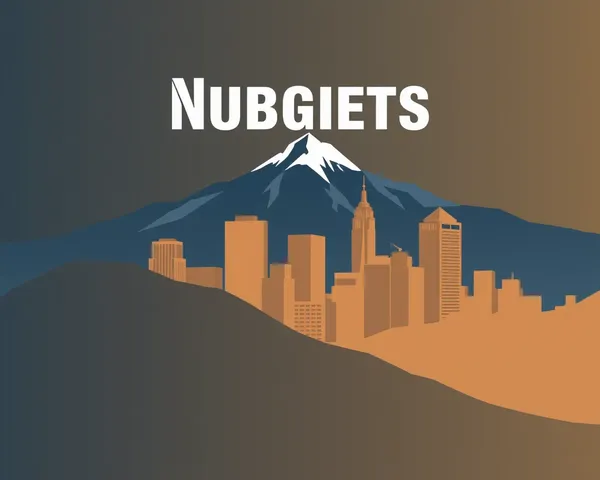 Imagen PNG detallada de la skyline de la ciudad con logotipo de Nuggets