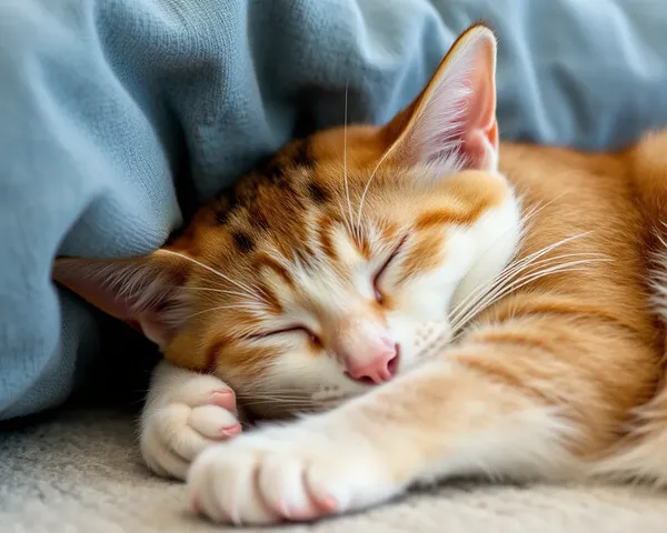 Imagen Sosegadora de la Siesta de la Tarde de un Gato