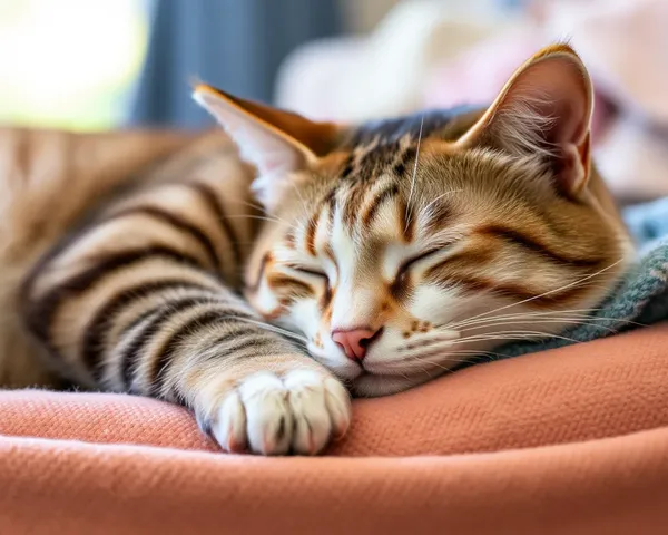 Imagen Whimsical de Tiempo de Siesta de un Gato