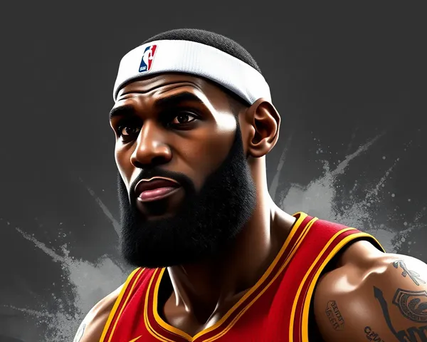 Imagen animada del jugador de baloncesto LeBron en formato PNG