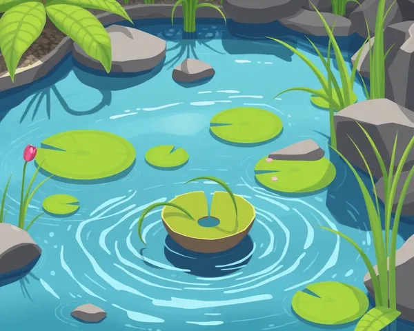 Imagen de Agua de Estanque de Cartoon Limpio PNG Necesaria