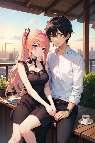 Imagen de Anime de Pareja: Ilustración Romántica de Anime