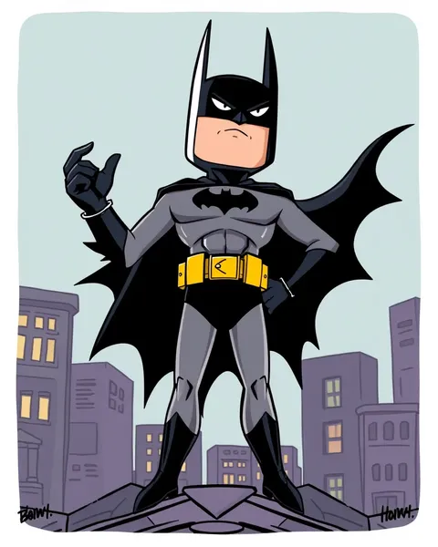 Imagen de Batman de cartoon: Representación visual de la alter ego del héroe