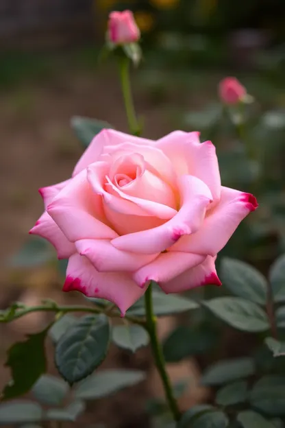 Imagen de Buen Día con Rosa: Vista Calmante por la Mañana