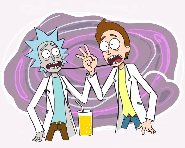 Imagen de Calicatura de Ricky y Morty PNG encontrada