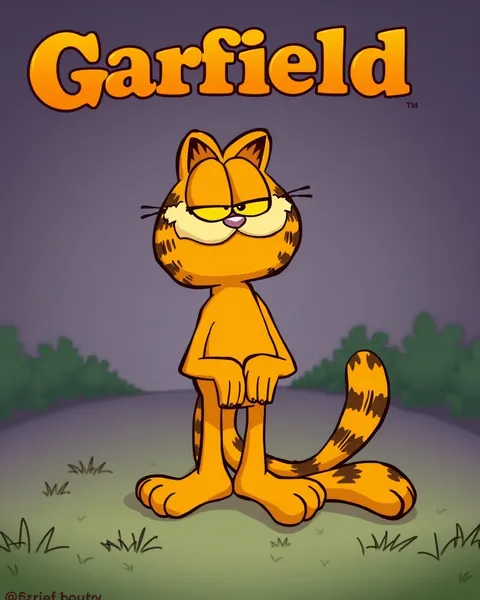 Imagen de Caracter de Garfield: Ilustración de Ejemplo de Dibujo