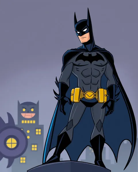 Imagen de Cartón de Batman: Representación Visual Iconica del Superhéroe Animado