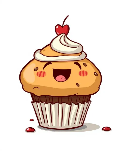 Imagen de Dibujo de Muffin: Descripción de Imagen de Dibujo de Muffin