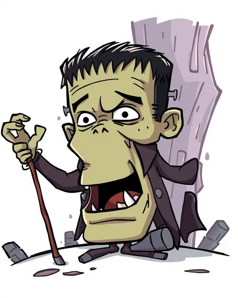 Imagen de Frankenstein de Dibujos Animados Requiere Efectos Visuales Vivaces