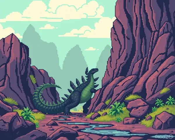 Imagen de Godzilla 8 Bit PNG Descubierta