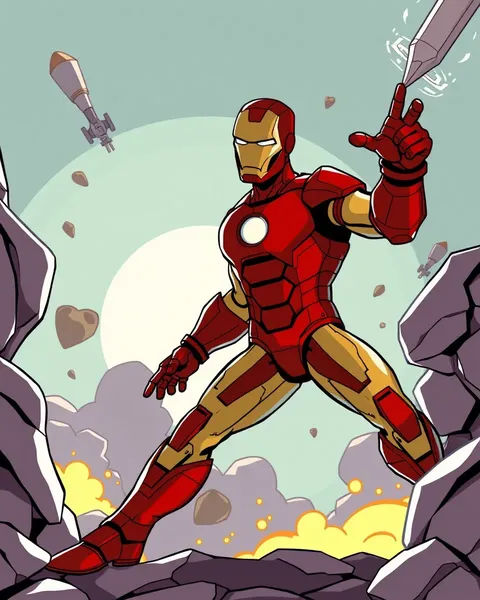 Imagen de Iron Man en dibujos animados: Imagen de Iron Man en dibujos animados