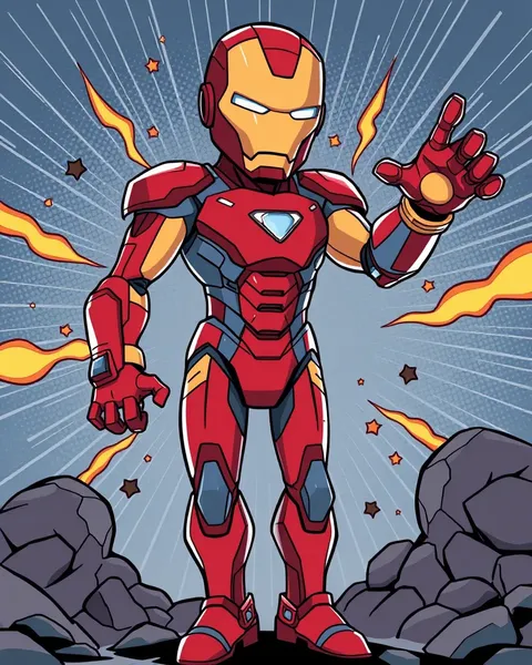 Imagen de Iron Man en forma animada