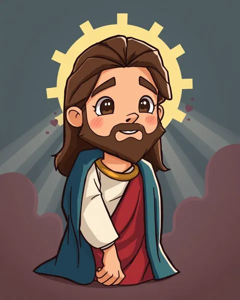 Imagen de Jesús Cristo en forma de cartoon