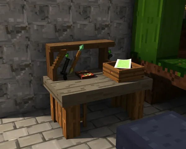 Imagen de PNG de banco de Minecraft para recursos de mesa de crafting