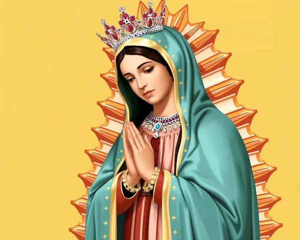 Imagen de PNG de la Virgen de Guadalupe encontrada en línea