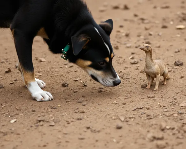 Imagen de PNG de un perro que huele el suelo