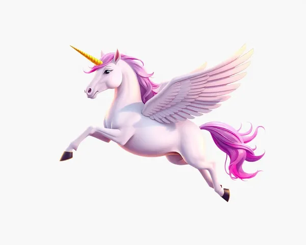 Imagen de PNG transparente de unicornio volador encontrada