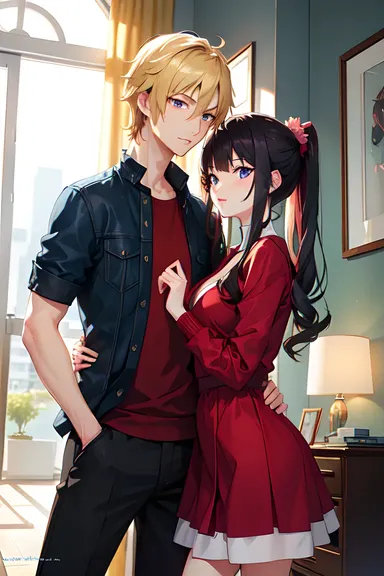 Imagen de Pareja de Anime: Obra de Arte Romántico de Anime