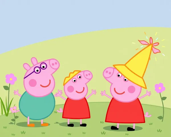 Imagen de Peppa Pig en formato de red de redes