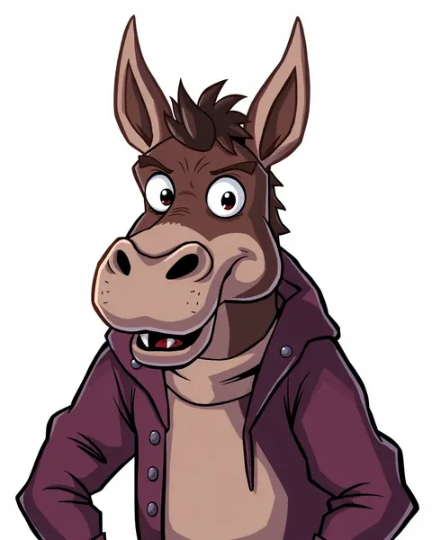 Imagen de Pintura de Cartoon de un Burro