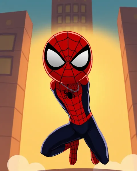 Imagen de Spiderman de cartoon exhibida