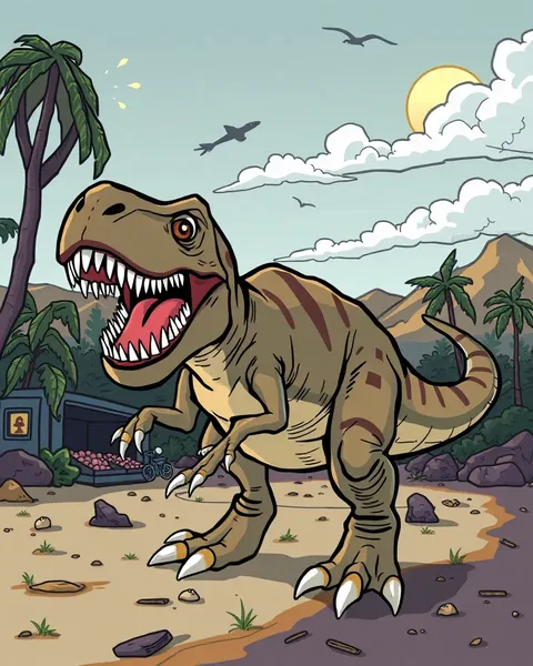 Imagen de T Rex Cartoon: Imagen de Dinosaurio de Cartoon