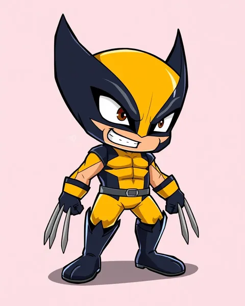 Imagen de Wolverine en modo de dibujo animado oscuro