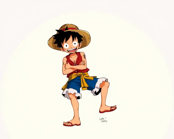 Imagen de archivo PNG de Luffy y extensión de archivo