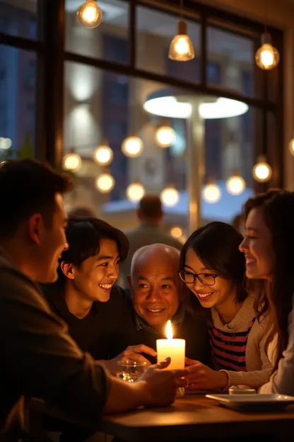 Imagen de buenas noches de la familia en un ambiente cálido y acogedor