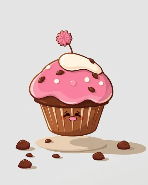 Imagen de caricatura de muffin: descripción de imagen de caricatura de muffin