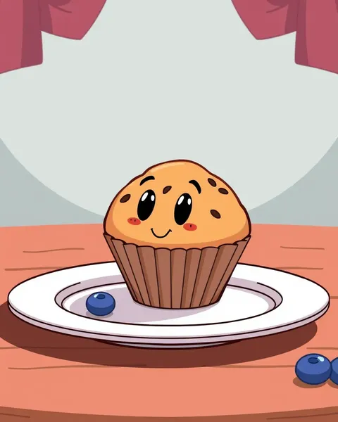 Imagen de caricatura de un muffin