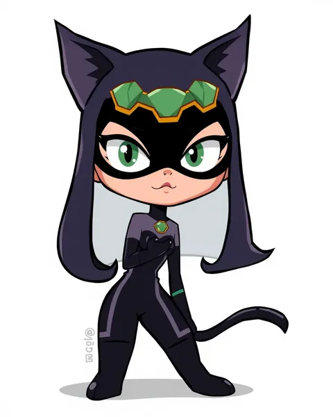 Imagen de cartoon de Catwoman: diseño de imagen de Catwoman