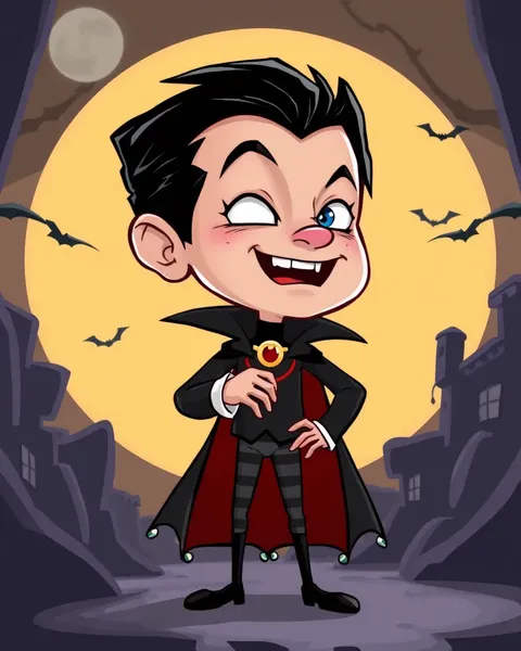 Imagen de cartoon de Drácula: identidad visual de una criatura sobrenatural