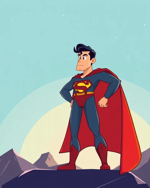 Imagen de cartoon de Superman: ilustración famosa de DC Comics